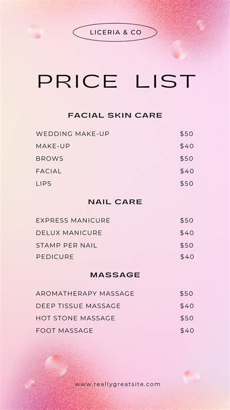 ascot cosmetics price list